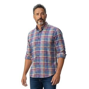 Visconti Black Shirt Men's‎ Small Multicolored Gingham Long Sleeve Button Down
